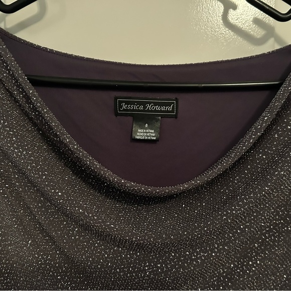 JESSICA HOWARD SLEEVELESS GRAY SEQUINED MIDI DRESS - Picture 6 of 6